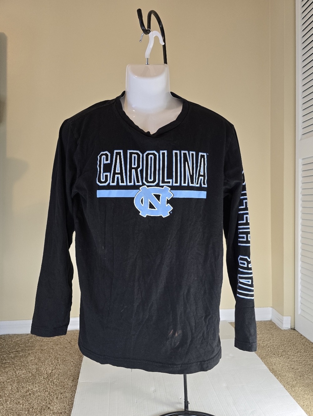 North Carolina Tar Heels Fanatics Modern Two-Hit Long Sleeve T-Shirt Black Large